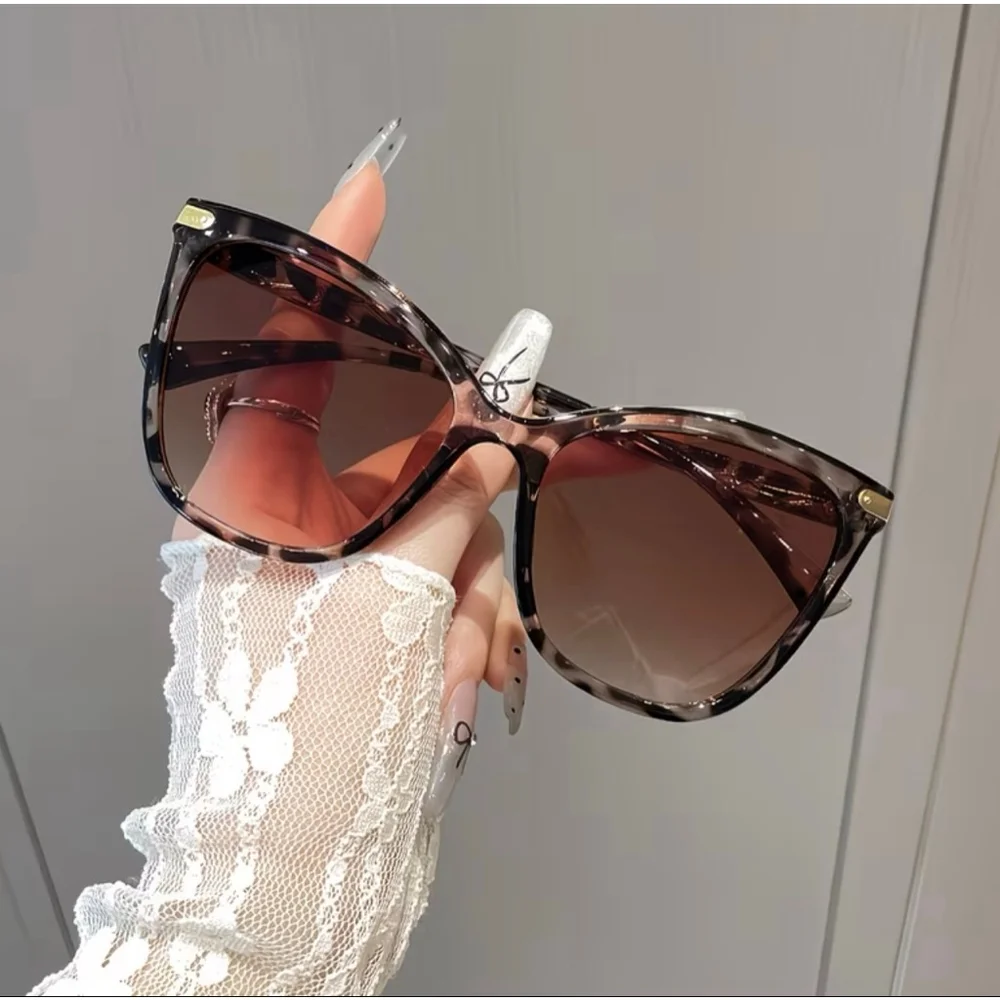 Brown Leopard Print Cat Eye Sunglasses
